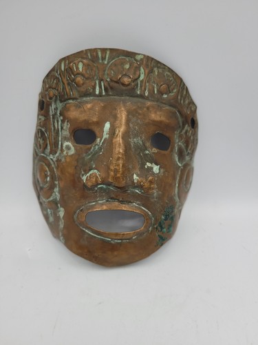 Antike ethno kupfer maske - antike,