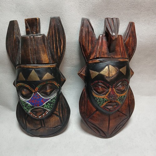Ashanti perlen masken aus - 2x,