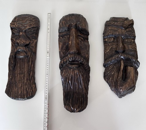 Handgeschnitzte holzmasken - 3,