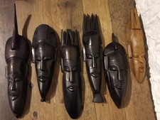 6 kleine afrikanische Masken