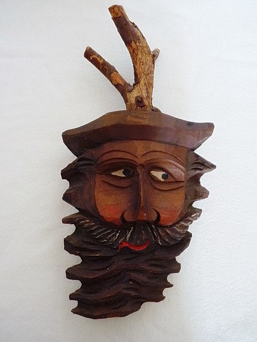 Handgeschnitzte holzmaske - handgeschnitzte,