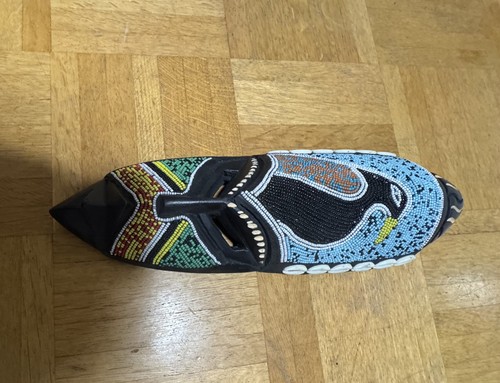 Holzperlen maske aus togo - holzperlen,