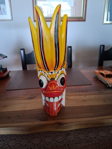 Maske maru raksha holz - maske, wand
