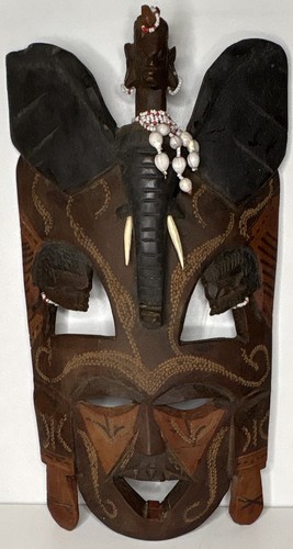 Afrikanische holz wandmaske - holz,