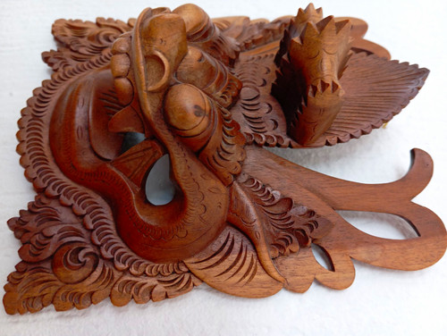 Handgeschnitzte holz wandmaske - handgeschnitzte, holz-wandmaske