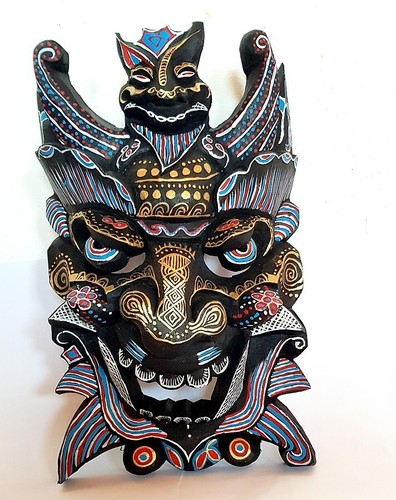 Handgeschnitzte holzmaske - handgeschnitzte,