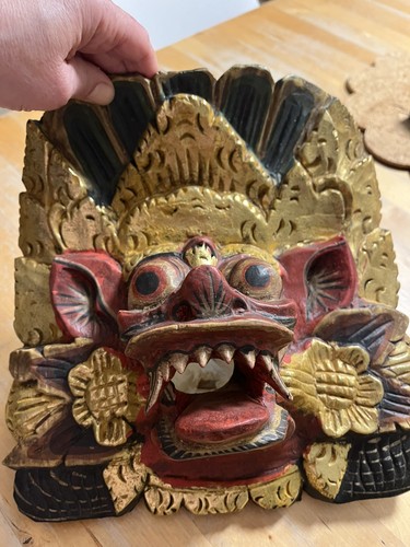 Balinesische holzmaske große - holzmaske,,