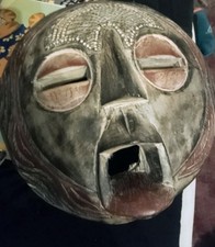 Mondmaske Der Bakota Holzmaske