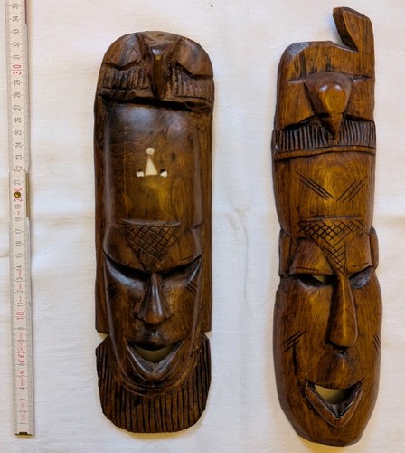 Holzmasken handgeschnitzt - 2,