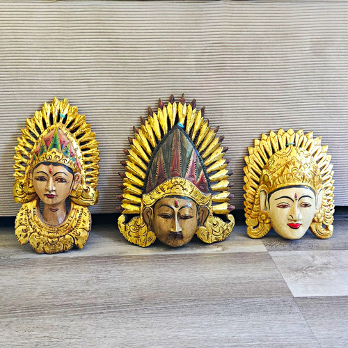 Balinesische wandmasken - balinesische,