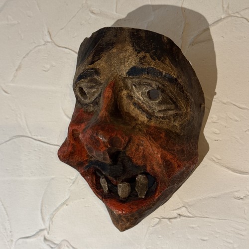 Urwüchsige holzmaske - holzmaske, –